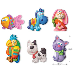 4M - Mould & Paint Cute Pets - Make 6 Magnets - Arts & Crafts