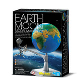 4M KidzLabs Earth and Moon Model Making Kit packaging features a glossy design with a clear window and vibrant printed detail