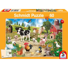 Schmidt Spiele - Animal Club – Animales de Granja 60 Pzs - Rompecabezas