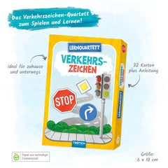 Trötsch Verlag - Juegos de cartas - Lernquartett Verkehrszeichen - 3+ Años
