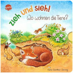 ARENA - Zieh-und-sieh-Wo-wohnen-die-Tiere-Books - Edición en alemán