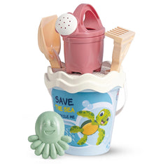 Androni - Recyclace Save the Ocean Pastel Sand Set - 6 Pcs Sustainable Beach Kit with Watering Can - Age +10M - Beach & Sand Toys