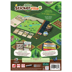 Asmodee - Cozy Stickerville - Juegos de Mesa - +8 - STR9881 - Edición Italiana
