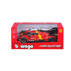 BBurago - Ferrari Racing Ferrari Le Mans Hypercar 499P Vehículos de Juguete de Metal a Escala 1:24