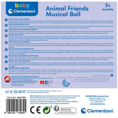 Baby Clementoni - Animal Friends Musical Ball Baby Activity Toys