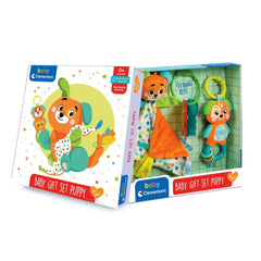 Baby Clementoni - Set de Regalo Doudou para Bebés con Juguetes de Clasificación y Apilamiento de Perrito