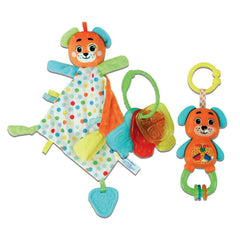 Baby Clementoni - Set de Regalo Doudou para Bebés con Juguetes de Clasificación y Apilamiento de Perrito