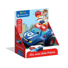 Baby-Clementoni - Elia-Coche de Policía - Juguetes de Actividad para Bebés