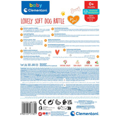 Baby Clementoni - Linda Sonaja de Perro Suave