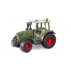 Green and red Bruder Fendt Vario 211 toy tractor with a white cab, featuring realistic details, scale 1:16.