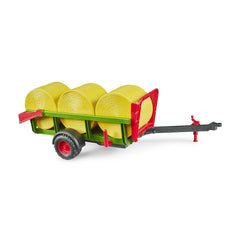 Bruder - Vehículos de juguete - Remolque recolector de pacas con 3 pacas - 3 Años - Plástico duradero
