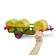 Bruder - Vehículos de juguete - Remolque recolector de pacas con 3 pacas - 3 Años - Plástico duradero