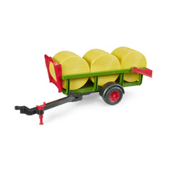 Bruder - Vehículos de juguete - Remolque recolector de pacas con 3 pacas - 3 Años - Plástico duradero