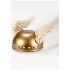 Carnival Toys - Asterix Adult Viking Helmet With Wings In Gold For Fun Role Play - Pretend Professions And Role Playing