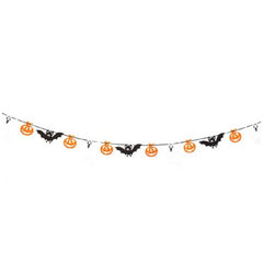 Carnival Toys - Decoración de Halloween Cuerda Horizontal 150 Cm Negro y Naranja Decoración Festiva - Profesiones de Imaginación y Juego de Roles