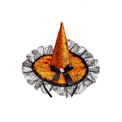 Carnival Toys - Gorra de satén naranja con lazo y encaje para diversión de disfraces - Profesiones de juego y juegos de roles