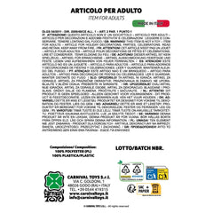 Carnival Toys - Juegos de imitación - Peluca rizada roja - Adulto - Hecho en Italia