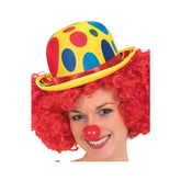 Carnival Toys - Yellow Spotted Bowler Hat Made Of Satin And Felt For Fun Dress Up Play - Pretend Professions And Role Playing