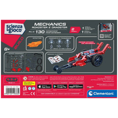 Clementoni Scienza E Gioco Build - Mechanics Build 2 Models - Roadster And Dragster Construction Set Toys