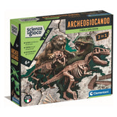 Clementoni Scienza E Gioco Lab - Archeogiocando - 2 In 1 T-Rex And Smilodon Toy Playsets