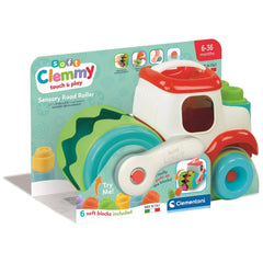 Clementoni - Juguetes de Actividad para Bebés Soft-Clemmy-Touch-and-Play-Road-Roller-Sensoriales