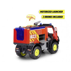 Dickie - Mercedes-Benz Unimog U530 Vehículo de Rescate de Bomberos con Luces y Sonidos