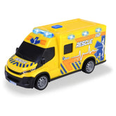 Dickie Toys - Vehículos de juguete - Ambulancia Iveco Daily - Luz y sonido - 3 Años