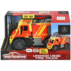 Dickie - Camión de Bomberos Unimog U530 con Luces y Sonidos Vehículos de Juego