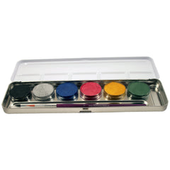 EULENSPIEGEL - Paleta de Metal de 6 Colores Perlas con Pincel - Maquillaje Profesional