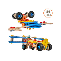 Eichhorn - Set de Construcción 2 en 1 Biplano y Nave Espacial - 4 Años - 58701338