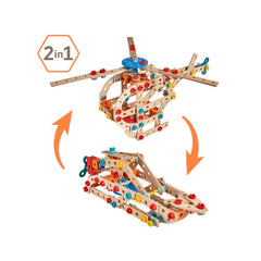 Eichhorn - Set de Construcción 2 en 1 Helicóptero y Barco - 5 Años - 58701369
