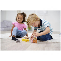 Eichhorn - Wooden Stacking Game Farm Animals -14 Pcs - Sorting & Stacking Toys