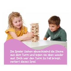 Eichhorn - Wooden Stacking Tower - 54 Pcs - Board Games - Board Games