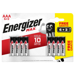 Energizer Batería Alcalina Max - Aaa 1,5V - Lr03 - Blister 6+2