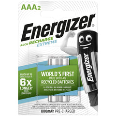 Batería recargable Energizer Extreme Hr03 AAA Nimh 800 mAh 1.2 V 2 Pc(S)