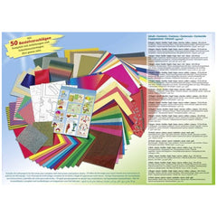 Folia - Jumbo Bastelbox Caja de Manualidades de Papel 107 Piezas Multicolores - Artes y Manualidades