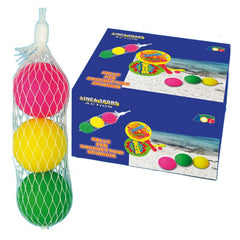 Ginmar - Set de 3 pelotas de espuma para el juego de palas en la playa