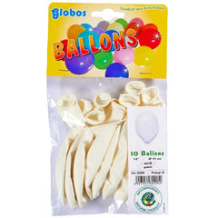 Globo - Globos Blancos 28 Cm - Paquete de 10