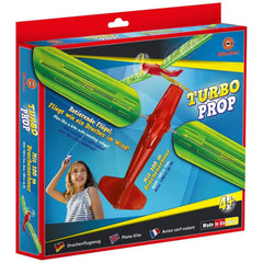 Gunther Flugspiele - Plane de Cometa Turbo Prop con Cuerda de 100M 48X21Cm - Equipamiento para Juegos al Aire Libre