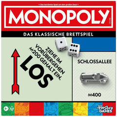HASBRO - Monopoly Clásico Edición Alemana - Juegos de Mesa
