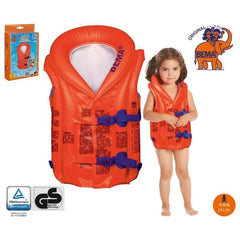 Happy People - Chaleco Salvavidas Inflable Bema De 2-6 Años 15-30Kg Naranja/Azul 30X42Cm
