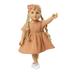 Heless - Muñecas - Conjunto de Vestidos de Algodón Orgánico - Volantes - 18M+