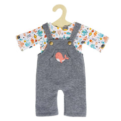 Heless - Pantalones de tirantes con camiseta Ballena Bobby Tamaño 35-45 cm - Conjuntos de juego de muñecas y figuras de juguete