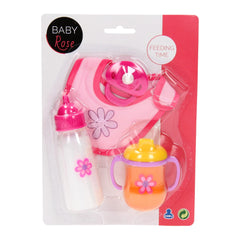 Johntoy - Set de Juego de Muñeca Baby Rose Hora de Comer - Profesiones de Imaginación y Juego de Roles