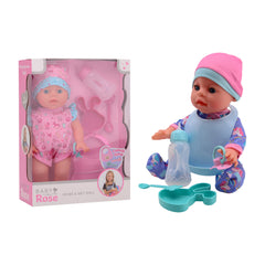 Johntoy - Muñeca Bebé Rose que Bebe y Hace Pipí de 30 cm - Muñecas, Juegos de Juego y Figuras de Juguete