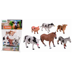 Johntoy - Farm World Animals 6 Pcs Pack - Action & Toy Figures