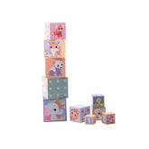 Johntoy - The Wildies Family Stacking Blocks 10-Piece - Sorting & Stacking Toys