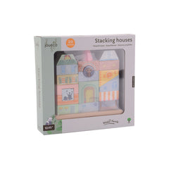 Johntoy - Las casas apilables de la familia Wildies - Juguetes de clasificación y apilamiento
