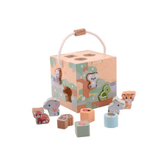 Johntoy - El Clasificador de Formas de Madera Wildies de la Familia - Juguetes de Actividad para Bebés