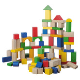 Johntoy - Wooden Blocks 100 Pcs - Sorting & Stacking Toys